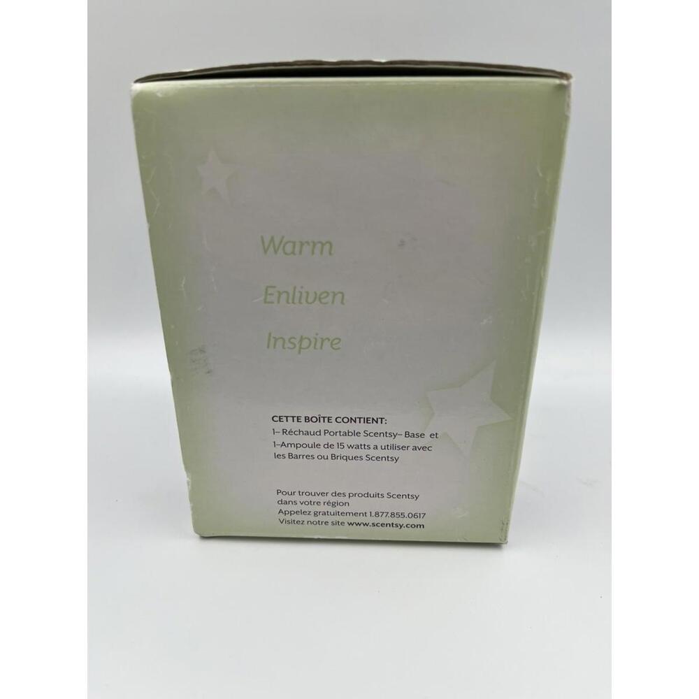 Retired Scentsy Roma Red Ceramic Plug-In Wax Warmer Round Shape w/ Box - Picture 8 of 8